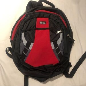 NWOT EastSport Red Black Backpack Travel School Hiking